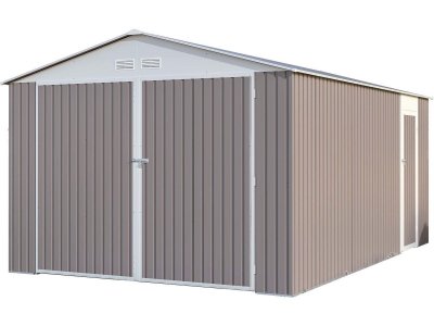 HABITAT ET JARDIN Garage m&eacute;tal ""Nevada"" avec porte battante - 15,36 m&sup2;