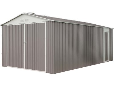 HABITAT ET JARDIN Garage m&eacute;tal ""Nevada"" avec porte battante - 18,56 m&sup2;