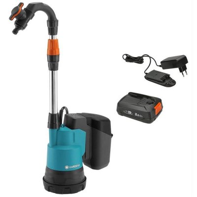 GARDENA  2000/2 18V P4A Pompe collecteur de pluie ss fil Noir