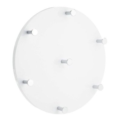  Garderobe murale ronde 7 crochets blanc