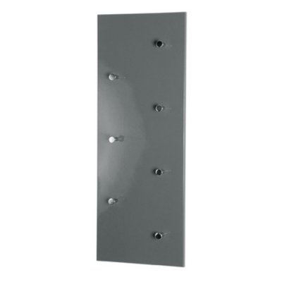 Garderobe murale Swithome Mary gris chrom&eacute;