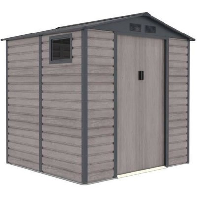 GARDIUN  Surrey 4.07 M&sup2; Galvanized Steel Storage Shed Argent&eacute;