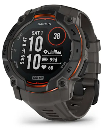 Garmin - Montre GPS connect&eacute;e - Instinct 3 Solar 50 mm Black  - Noir