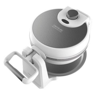 CECOTEC Gaufrier  Fun Gofrestone Sphere 1000W Blanc Argent&eacute; 