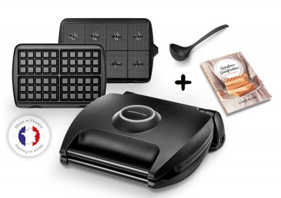 LAGRANGE Gaufrier  4 gaufres et 2 jeux de plaques 1700 W Noir 