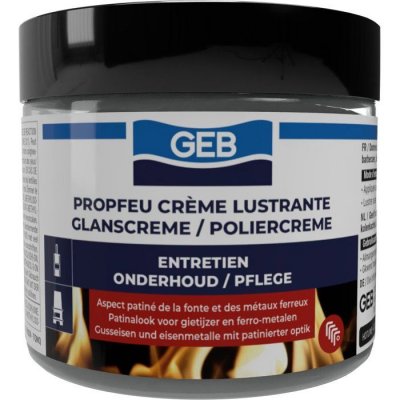 GEB  - Propfeu cr&egrave;me lustrante fonte de fer de chemin&eacute;e