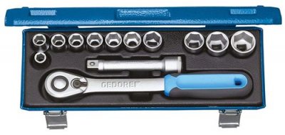 GEDORE  19KMU-20 Ensemble d'outils 1/2"" 13 pi&egrave;ces, Rouge