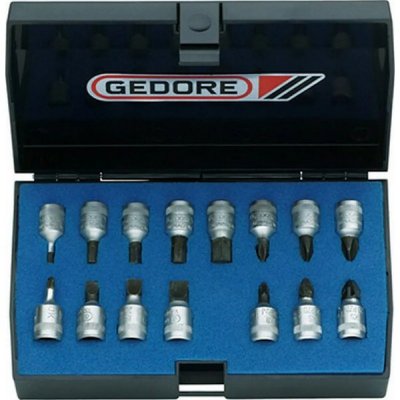 GEDORE  INS20PM Ensemble de embouts pour cl&eacute; 1/4 15 pi&egrave;ces, Argent