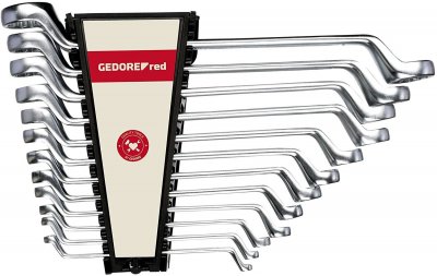 GEDORE  RED R01105012 3300928 Jeu de cl&eacute;s &agrave; &oelig;il doubles 12 pi&egrave;ces
