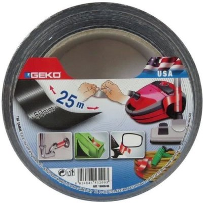 GEKO  - Bande adh&eacute;sive toil&eacute;e plastifi&eacute;e.