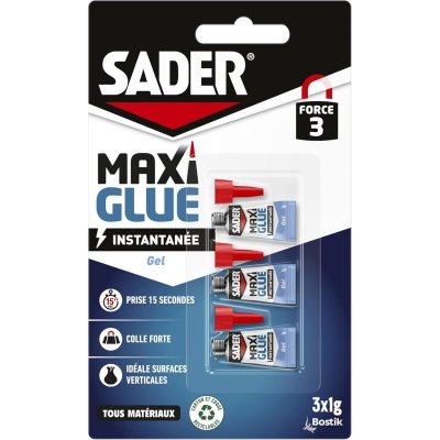 SADER Gel De 3x1g Pour Collages Et Petites R&eacute;parations