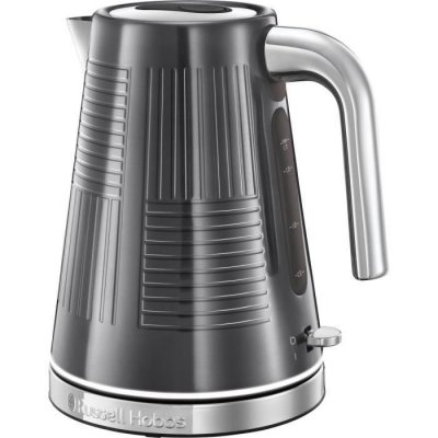 RUSSELL HOBBS Geo Steel 25240-70 - Bouilloire - 1.7 litres - 2.4 kWatt - gris m&eacute;tallurgique avec des accents polis