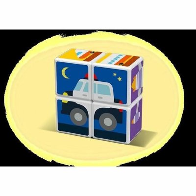 GENERIQUE Geomag MagiCube 122 Transport - Constructions Magn&eacute;tiques et Jeux Educatifs, 4 Cubes Magn&eacute;tiques
