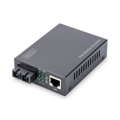 DIGITUS Gigabit Ethernet PoE+ Media Converter, Singlemode 802.3at DN-82160