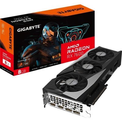 GIGABYTE  - Carte Graphique - Radeon - RX 7600 GAMING OC 8G