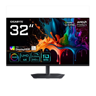 Gigabyte &Eacute;cran Gaming Mo32u2 Ek 31.5&acute;&acute; 4k Qd-oled Oled 240hz