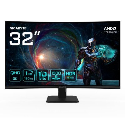 GIGABYTE  &Eacute;cran Incurv&eacute; Gs32qca 32&acute;&acute; Qhd Va Led 180hz 