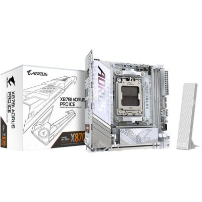 GIGABYTE  X870I AORUS PRO ICE, AMD X870, AMD socket AM5, Dual Channel DDR5 (5200MHz)