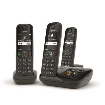 GIGASET  T&eacute;l&eacute;phone Fixe AS690 A Trio Noir