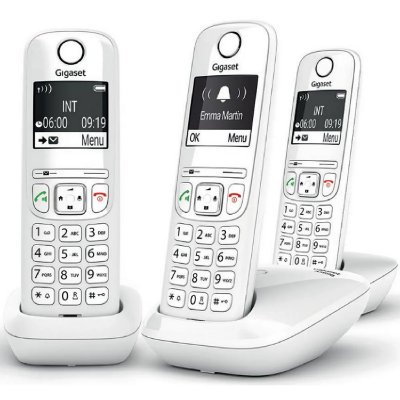 GIGASET  T&eacute;l&eacute;phone Fixe AS690 Trio Blanc