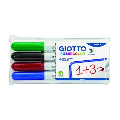 GIOTTO  Etui de 4 marqueurs Tableau blanc Pte Moyenne Ogive Assorties