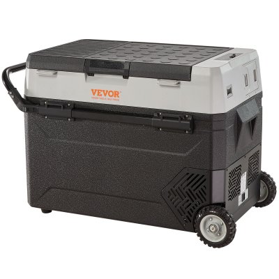 VEVOR Glaci&egrave;re Electrique Portable R&eacute;frig&eacute;rateur de Voiture 38L 12V Double Zone