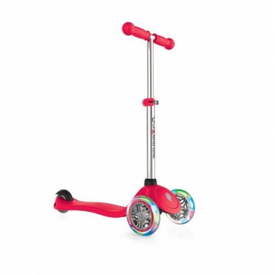 GLOBBER  Trottinette enfant 3 roues PRIMO LIGHTS, roues LED, rouge