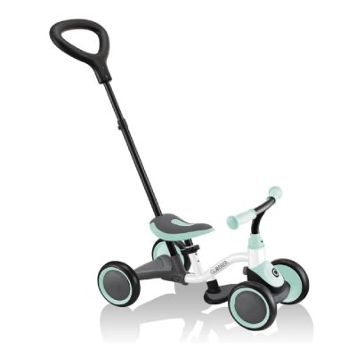 GLOBBER  V&eacute;lo d'apprentissage 3en1 porteur draisienne enfant, blanc/menthe