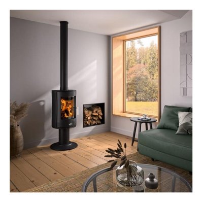 GODIN  - 388145000053-po&ecirc;le &agrave; bois mazamet peint anthracite 388145anth