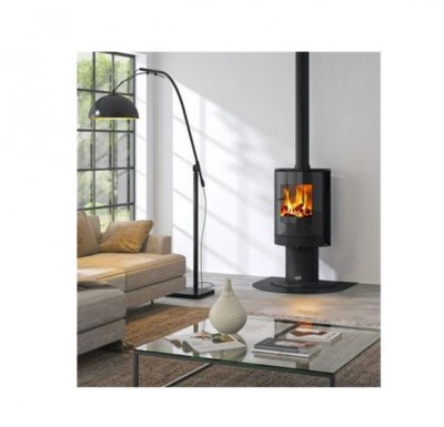 GODIN  - po&ecirc;le &agrave; bois fonte 8kw noir 411110noir - tamaris 411110noir