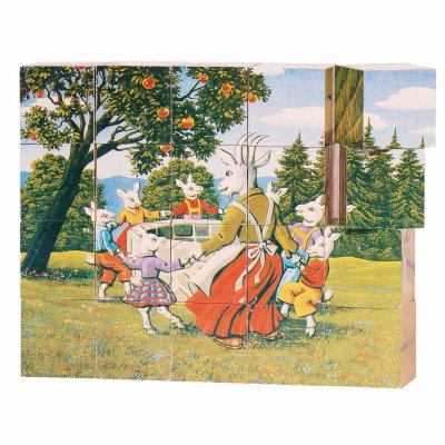 GOKI  - 2041676 - Puzzle en Bois - Cubes - Histoire - 20 Pi&egrave;ces