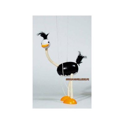 GOKI  Marionnette autruche en peluche - Blanc