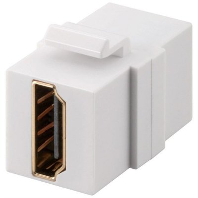 GOOBAY  90856 Module Keystone HDMI avec prise double HDMI, Blanc