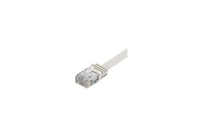 Goobay 95154 CAT 6 C&acirc;ble de Liaison Plat, U/UTP, Blanc, 5 m Longueur