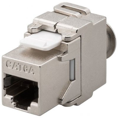 GOOBAY  95900 CAT 6A Keystone RJ45 Jack, STP, 500 MHz, Argent