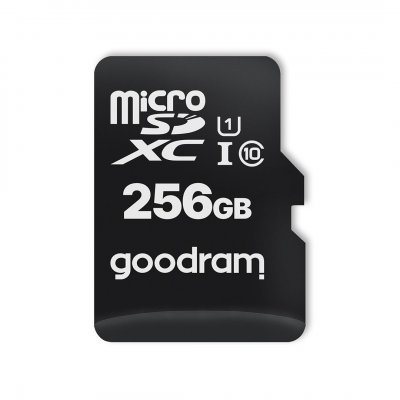 GOODRAM  Micro Sd M1aa Cl10 Uhs-i 256gb+adapter Memory Card Noir