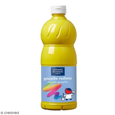 LEFRANC & BOURGEOIS Gouache liquide - 1 litre - Color & Co - Jaune primaire Ecole