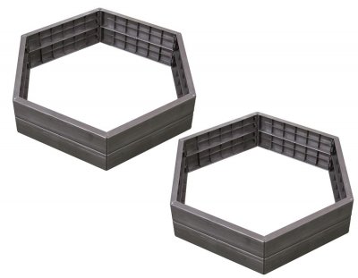GARANTIA Graf - Kit 2 carr&eacute;s potager ergo - h&eacute;xagone