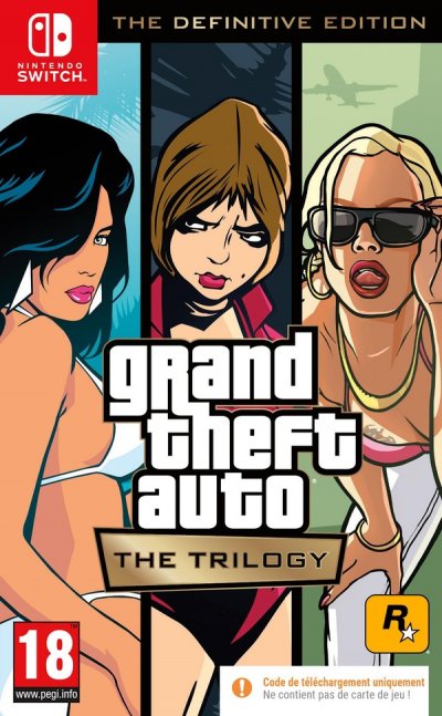 Grand Theft Auto : The Trilogy (Code in a Box) - The Definitive Edition (SWITCH)