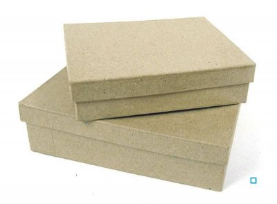  Grande bo&icirc;te rectangulaire papier m&acirc;ch&eacute; DECOPATCH