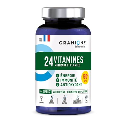 Granions 24 Vitamines S&eacute;nior Energie Immunit&eacute; Antioxydant 90 Comprim&eacute;s