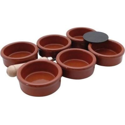  GRAUPERA CERAMIQUES SA Service cr&egrave;me br&ucirc;l&eacute;e de 6 coupelles &eacute;maill&eacute;es