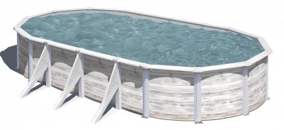 GRE  Finlandia Ovale 730x375x120cm - Piscine hors-sol en acier