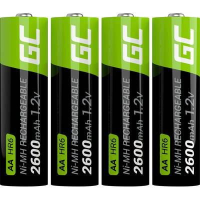GREEN CELL  HR6 Pile rechargeable LR6 (AA) NiMH 2600 mAh 1.2 V 4 pc(s)