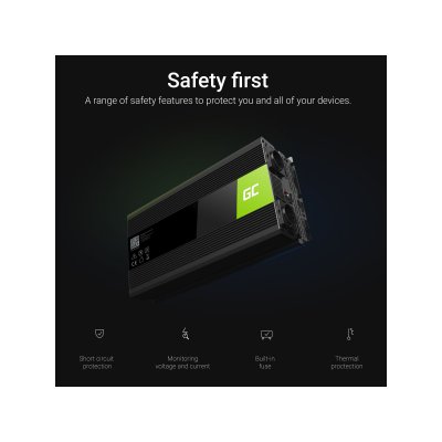 GREEN CELL  INV15 Adaptateur de Puissance & onduleur Auto 3000 W Noir