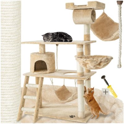 TECTAKE Griffoir, grattoir geant, cadre d&acute;escalade pour chat - beige