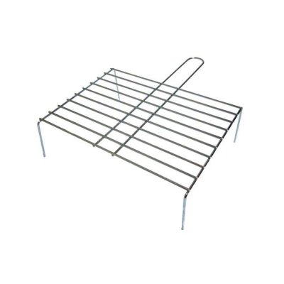 EDM Grille avec pieds pour barbecue - Zinc - 50x38 cm