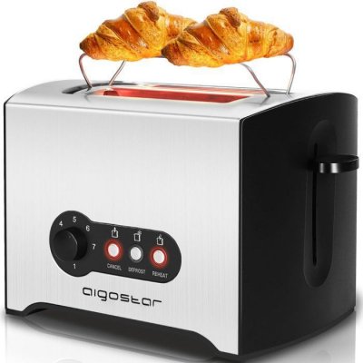 AIGOSTAR Grille-Pain &Eacute;lectrique &Agrave; Plaque Antiadh&eacute;sive Pour Sandwichs 900 Watts