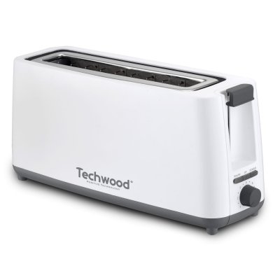 TECHWOOD Grille-Pain Jumbo TGP-402- 900W Max. Longue et large fente - Coloris Blanc 
