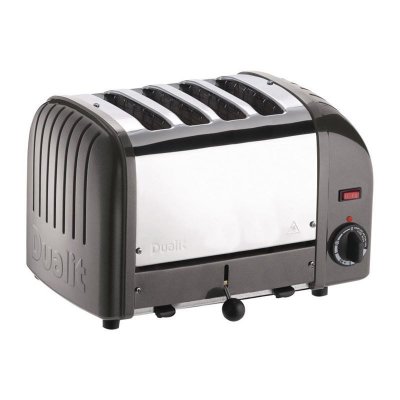  Grille Pain Professionnel Gris - 4 Tranches - Dualit - 360x210x220mm 